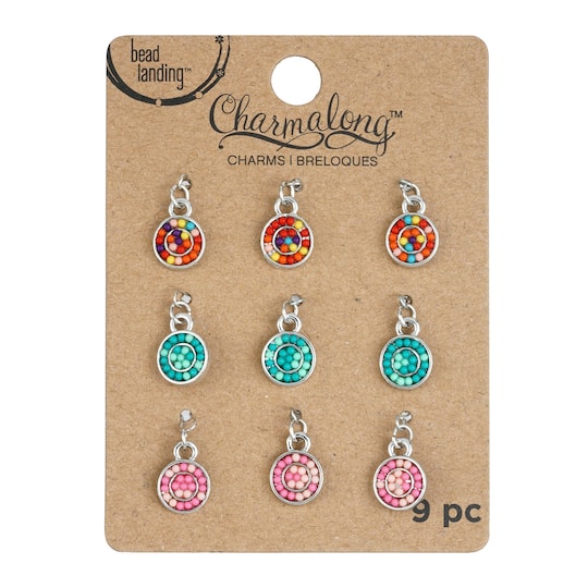 Charmalong&#x2122; Round Bead Charms by Bead Landing&#x2122;